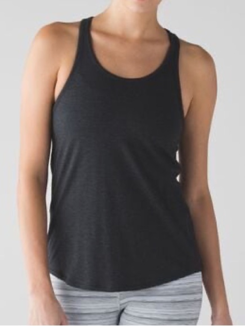 Lululemon Yogi Everyday Tank Heathered Black size 8